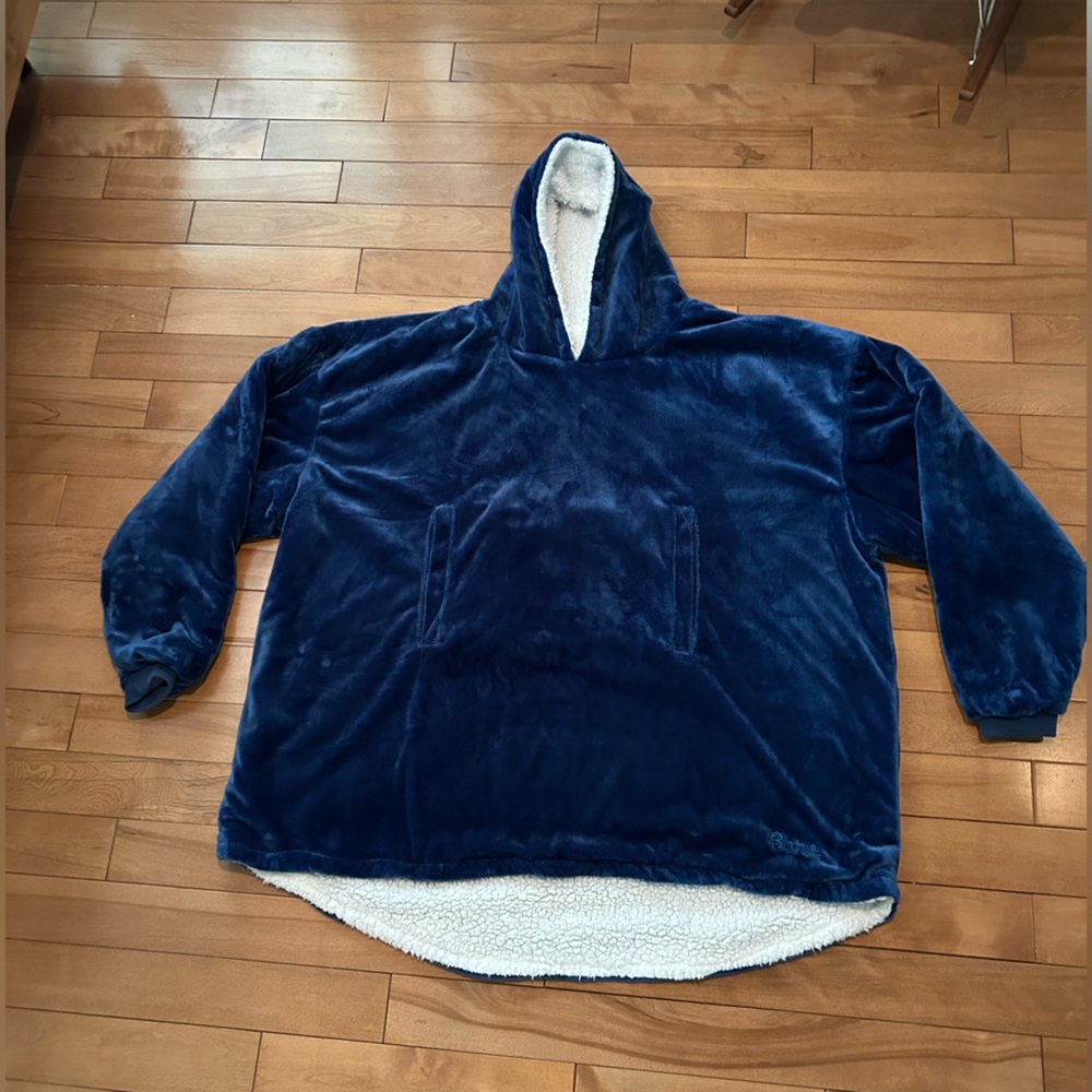 Bare Home Sherpa Fleece Wearable Blanket - Oversized Wearable Blanket Hoodie -